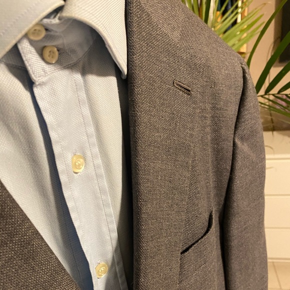 Isaia Napoli Wool blend Sport Coat In Notting Grey - Picture 2 of 8